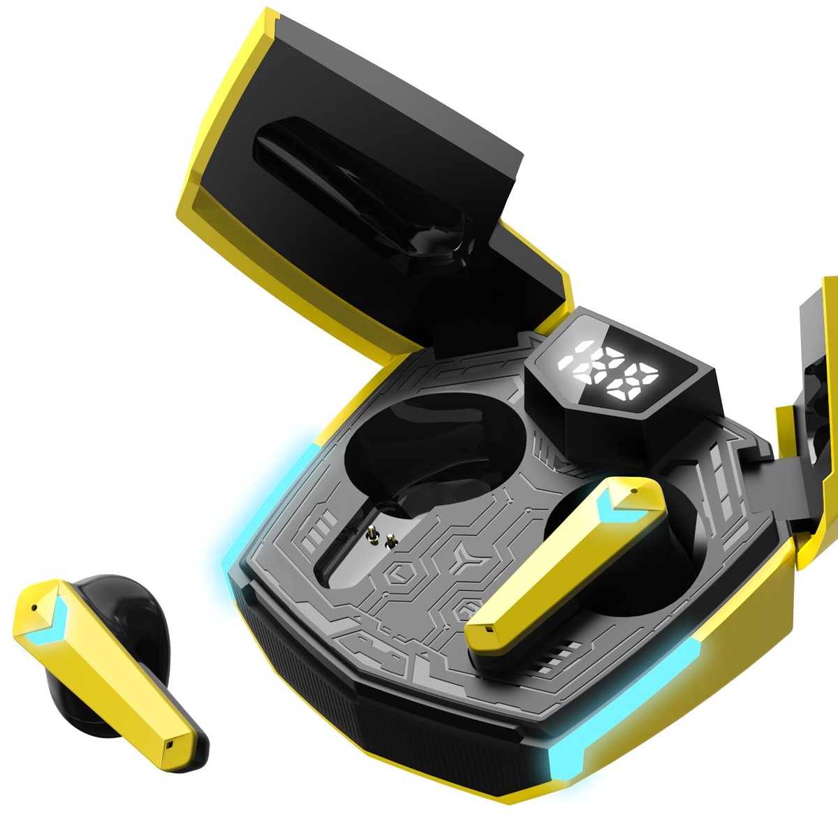 CANYON herní TWS Doublebee GTWS-2, BT sluchátka s mikrofonem, žlutá