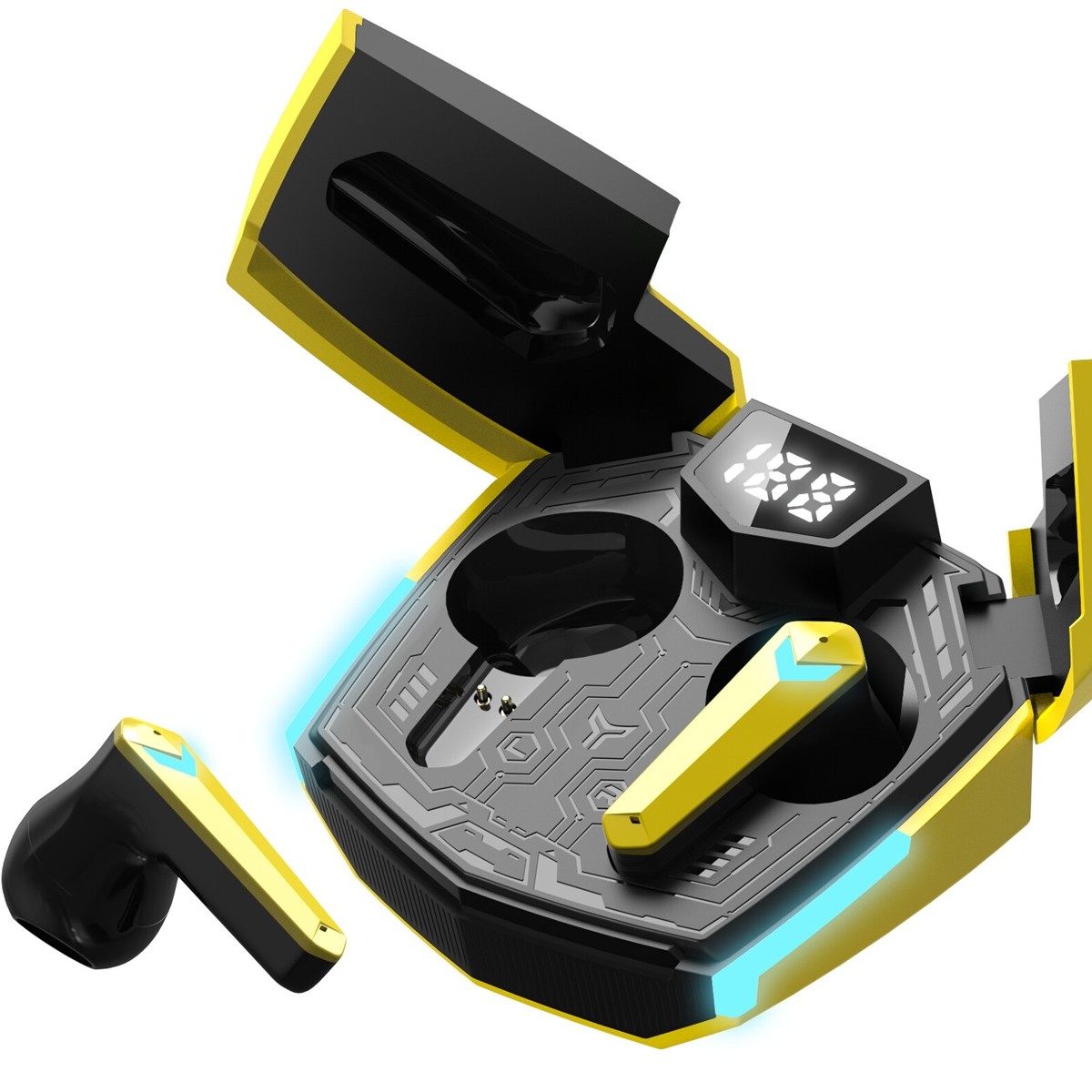 CANYON herní TWS Doublebee GTWS-2, BT sluchátka s mikrofonem, žlutá