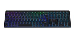 CANYON klasická USB klávesnice, omývatelná, černá