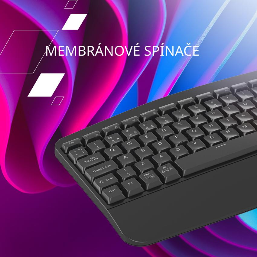 CANYON klasická USB klávesnice, omývatelná, černá