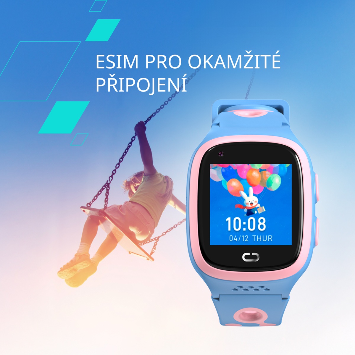 Canyon Kids Watch ZEFIR KW-49 E-SIM 4G, Pink