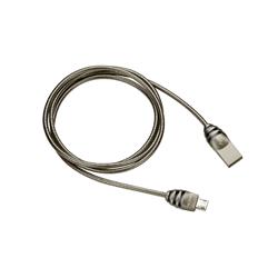 CANYON Nabíjecí kabel USB-C / USB 2.0, 5V/2A, průměr 3,5mm, kovově opletený, 1m, tmavě-šedá