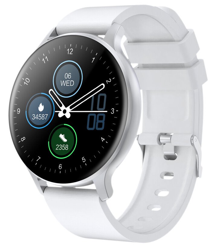 CANYON smart hodinky Badian SW-68 SILVER, 1,28" TFT displej, multi-sport, IP68, BT 5.0, Android/iOS