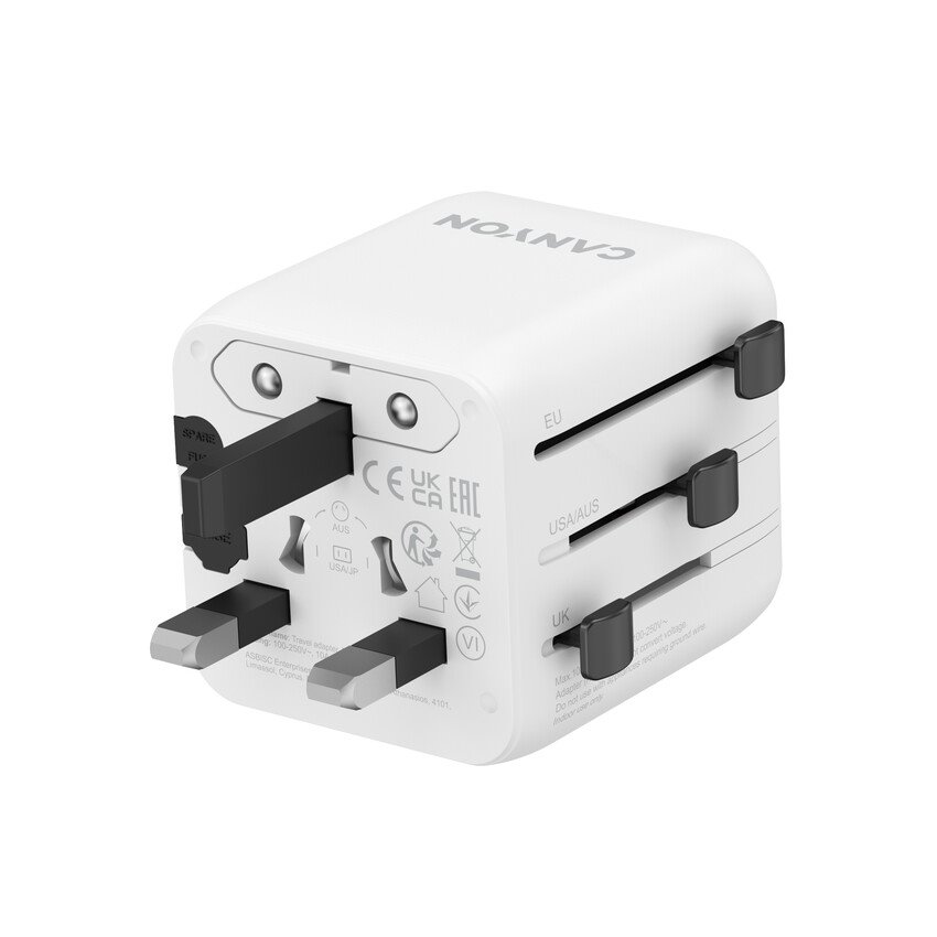 CANYON Travel Adapter OnTour One EU/UK/US/AUS White