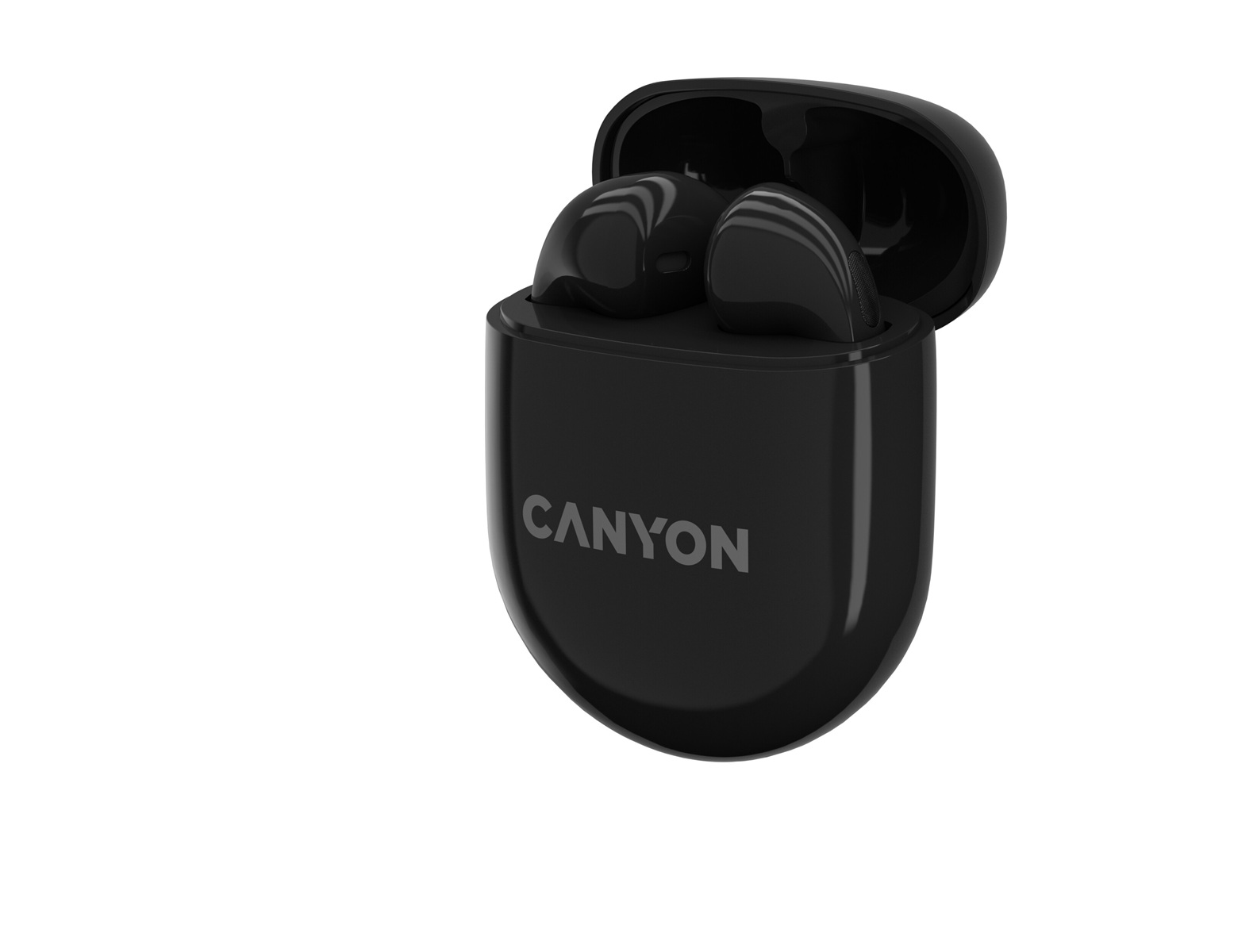 CANYON TWS-6 BT sluchátka s mikrofonem, BT V5.3 JL 6976D4, pouzdro 400mAh+30mAh až 22h, černá