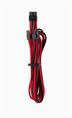 Corsair Premium Individually Sleeved PCIe cable, Type 4 (Generation 4), Červená/Černá