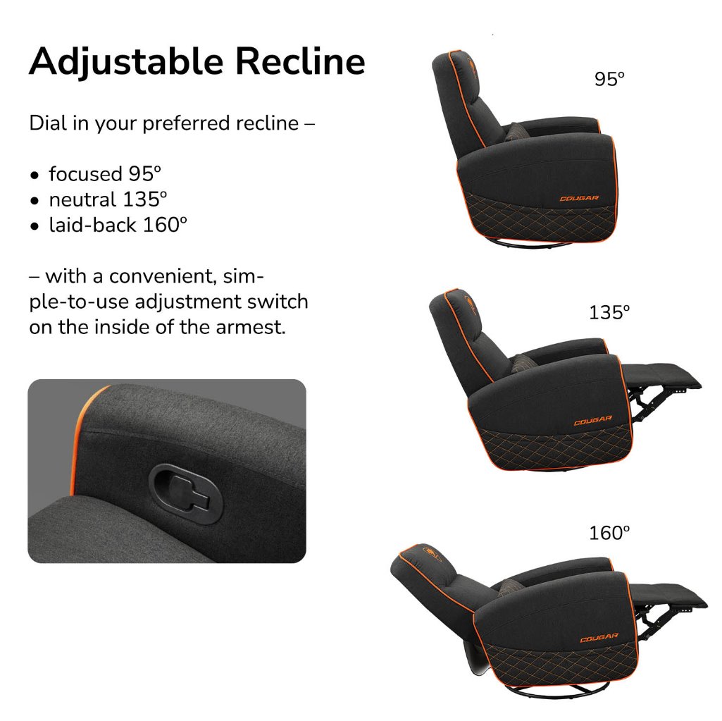 COUGAR herní křeslo FIDOM Orage/Black