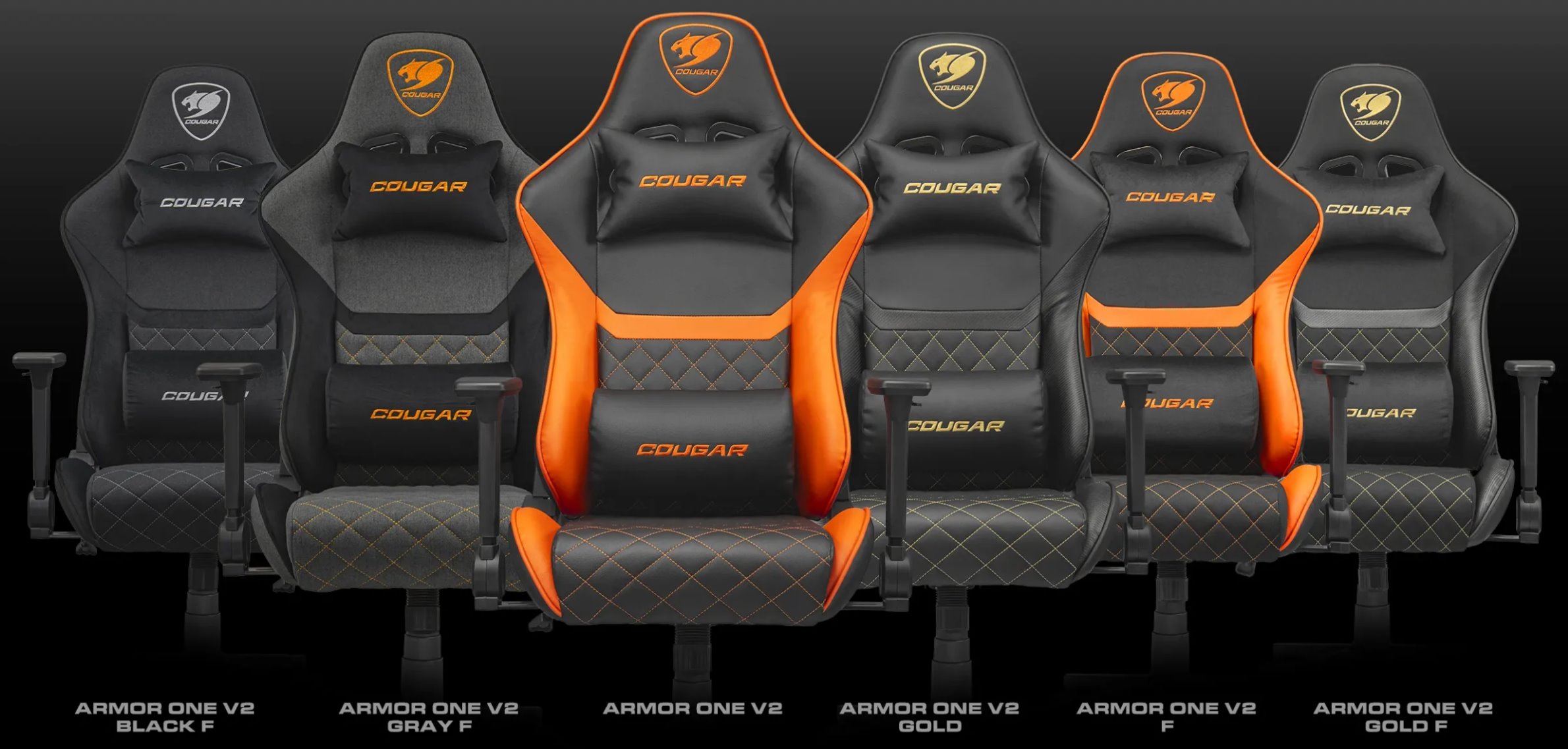 COUGAR herní židle ARMOR ONE V2 F (Tkaná látka) - zlatá