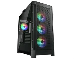 COUGAR PC skříň AIRFACE PRO RGB Black Mid Tower Airflow Panel 3 x 120mm ARGB Fans 1x 120mm ARGB Fan TG Left Panel