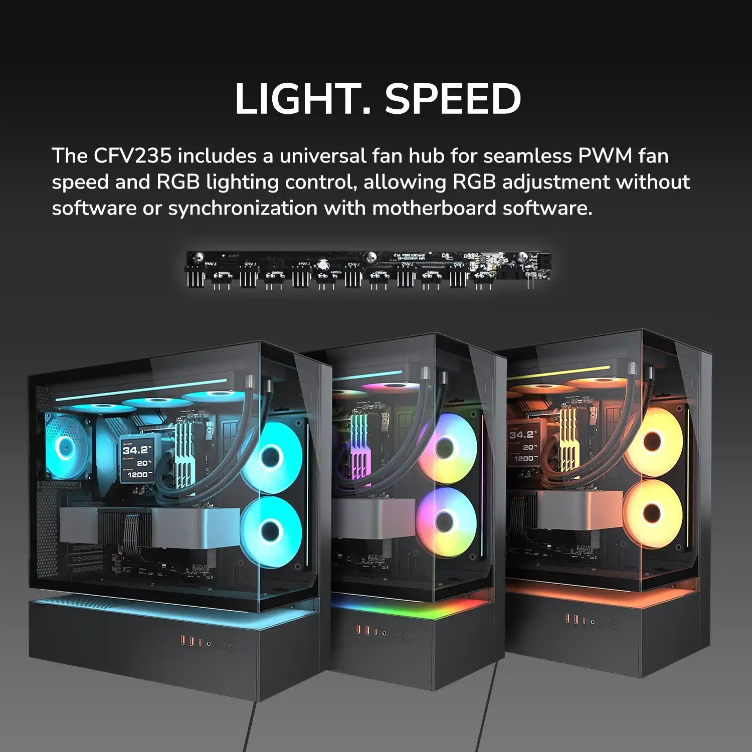 COUGAR PC skříň CFV235 Black Mid Tower