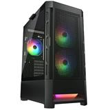 COUGAR PC skříň DUOFACE Black Mid Tower Airflow Front Panel TG Left Panel 2 x ARGB 140mm & 1x 120mm Fans