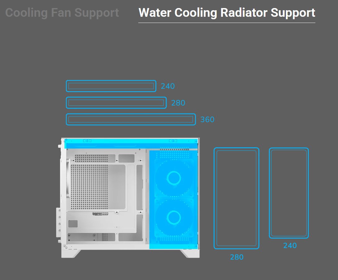 COUGAR PC skříň FV150 RGB Black Mini tower