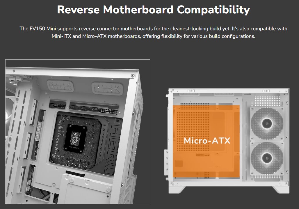 COUGAR PC skříň FV150 RGB White Mini tower