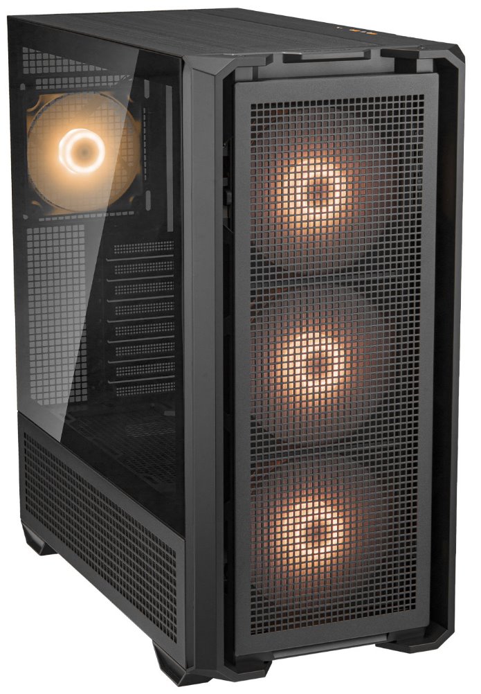 COUGAR PC skříň MX600 Black Full Tower Mesh Front Panel 3 x 140mm + 1 x 120mm Fans TG Left Panel