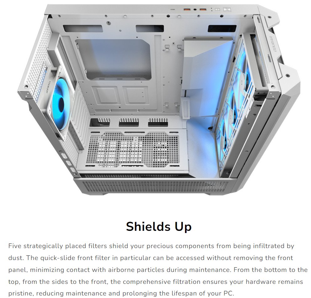 COUGAR PC skříň MX600 Black Full Tower Mesh Front Panel 3 x 140mm + 1 x 120mm Fans TG Left Panel