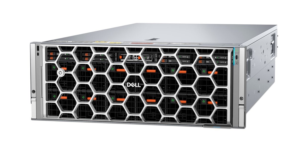 DELL PowerEdge XE7745 2x9575F, 24x32GB, 2x1.6TB NVMe, 8xNVMe, iDRAC 10 Dat., 8x3200W, 8xL40S 48GB, 4U, Rack, 3Y PS NBD