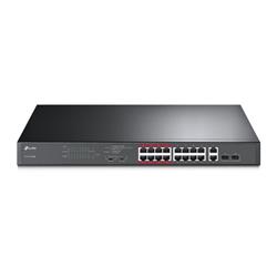 16-Port 10/100 Mbps + 2-Port Gigabit Rackmount Switch with 16-Port PoE+ PORT: 16× 10/100 Mbps PoE+ Ports, 2× Gigabit No