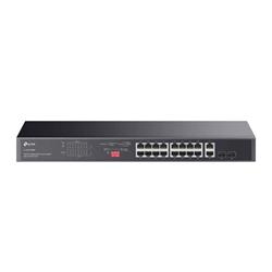 18-Port Gigabit Rackmount Switch with 16-Port PoE+ PORT: 16× Gigabit PoE+ Ports, 2× Gigabit Non-PoE Ports, 2× Combo Gig