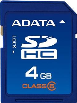 A-DATA Secure Digital 4GB SDHC class 6