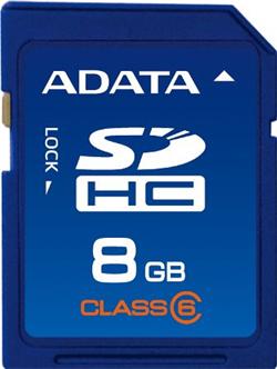A-DATA Secure Digital 8GB SDHC class 6