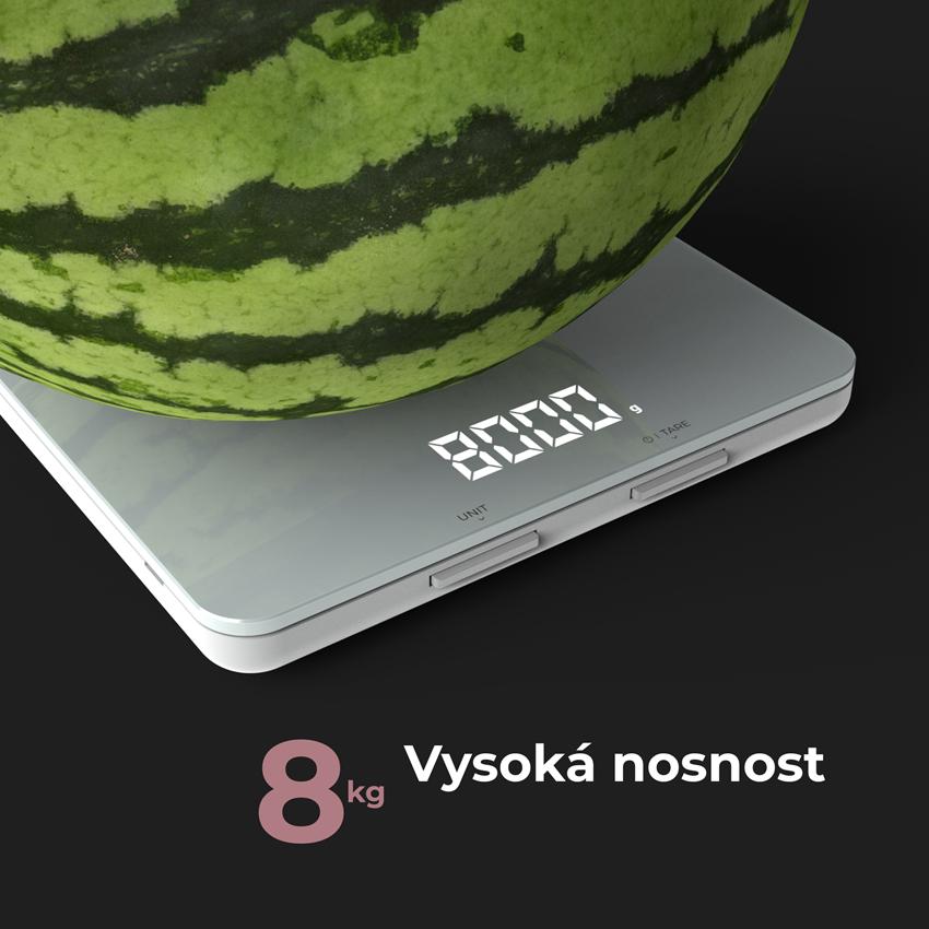 AENO Chytrá kuchyňská váha KS1 - 2g až 8kg s přesností na 1g, bluetooth, bílá