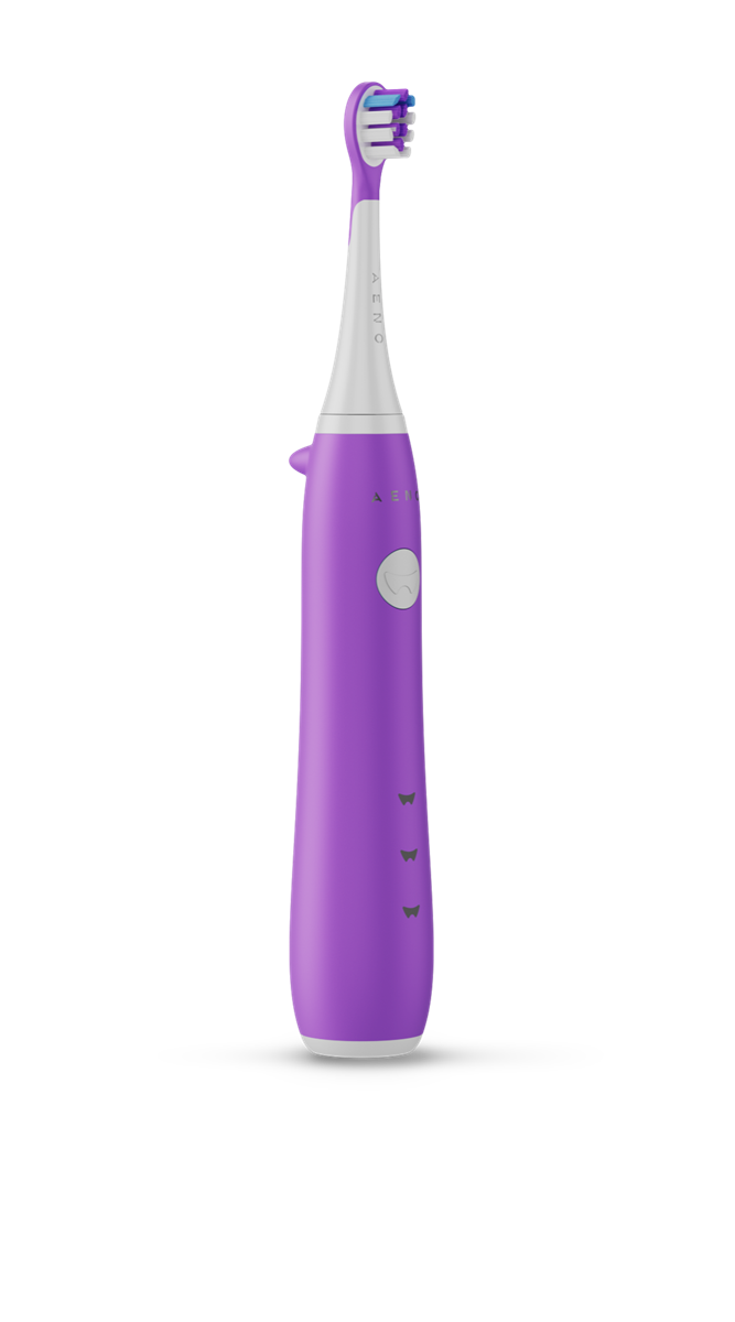 AENO Elektrický dětský kartáček DB9V - 19200 RMP, 3 módy, 600mAh, 3 hlavice Fialová