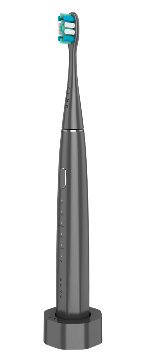 AENO Elektrický kartáček DB10G - 48600 RMP, 5 módů, 1400mAh, 3 hlavice, Šedá