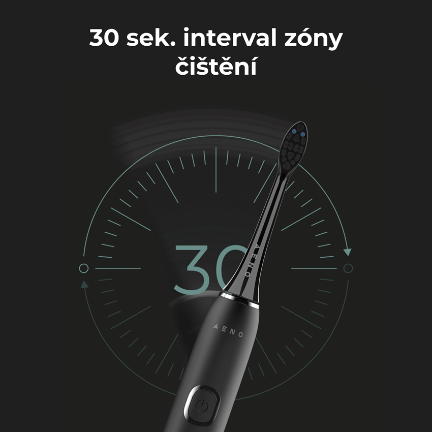 AENO Elektrický kartáček DB6 - 46000 RPM, 5 módů, Černá