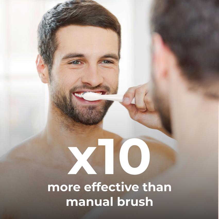 AENO Elektrický kartáček DB8 - 30000 RPM, 3 módy, 3 hlavice, zrcátko, čistící nástroj, Bílá