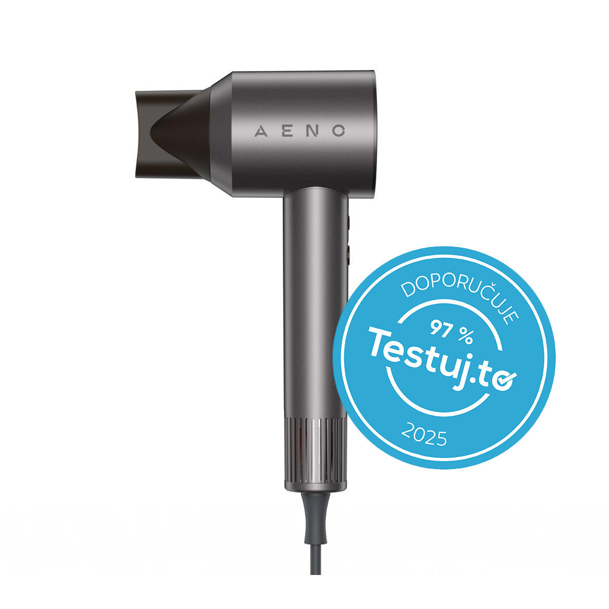 AENO Fén na vlasy HD1,proud vzduchu 100 km/h, NTC senzor, Ionizátor, 1500W Difuzér, Koncentrátor