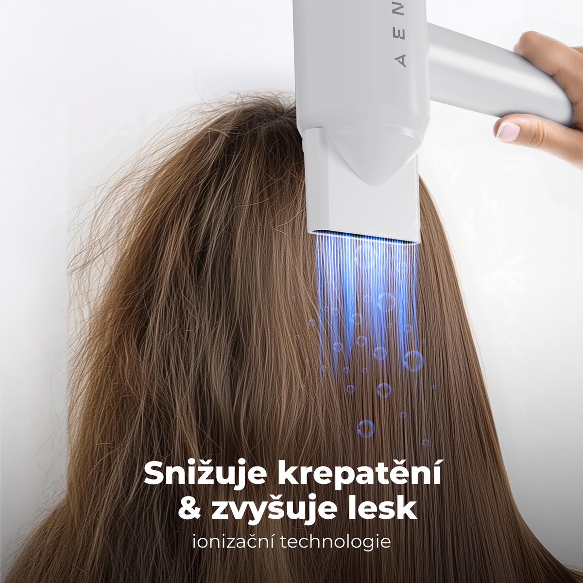 AENO Fén na vlasy HD4 - vysokorychlostní fén, technologie Dynamic Heat, Ionizace, LCD displej