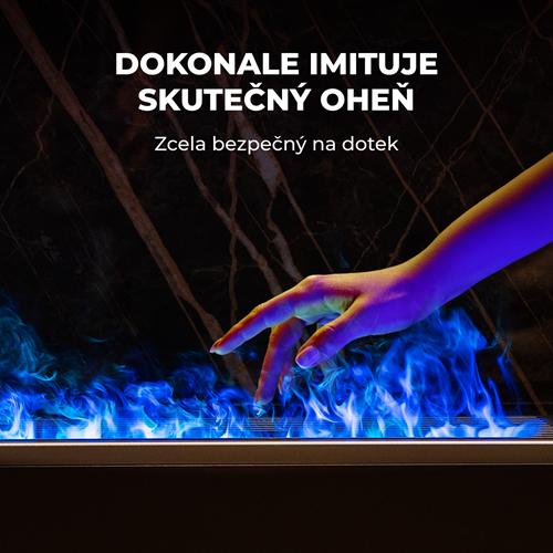 AENO FH2S Chytré Topení,konvekce + efekt plamene, 2000W, Černá