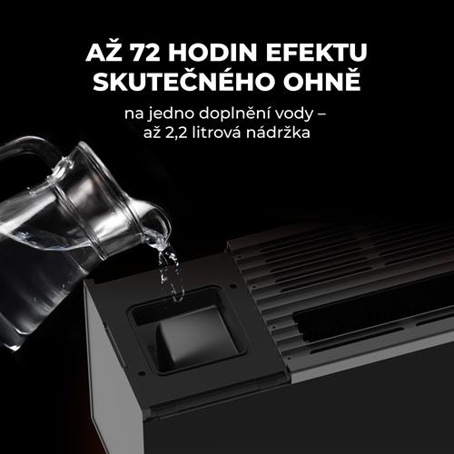 AENO FH2S Chytré Topení,konvekce + efekt plamene, 2000W, Černá
