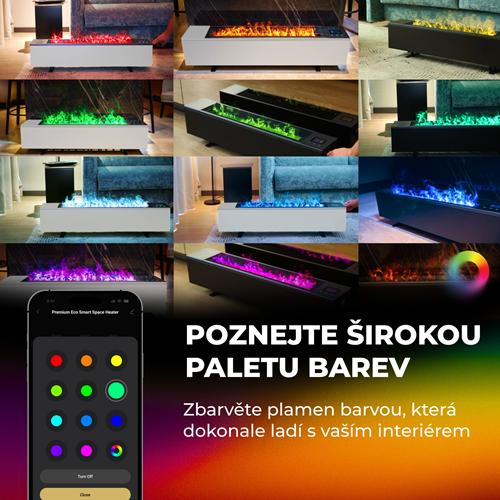 AENO FH2S Chytré Topení,konvekce + efekt plamene, 2000W, Černá