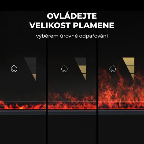 AENO FH2S Chytré Topení,konvekce + efekt plamene, 2000W, Černá