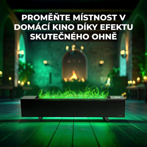 AENO FH2S Chytré Topení,konvekce + efekt plamene, 2000W, Černá