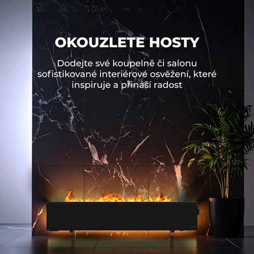 AENO FH2S Chytré Topení,konvekce + efekt plamene, 2000W, Černá