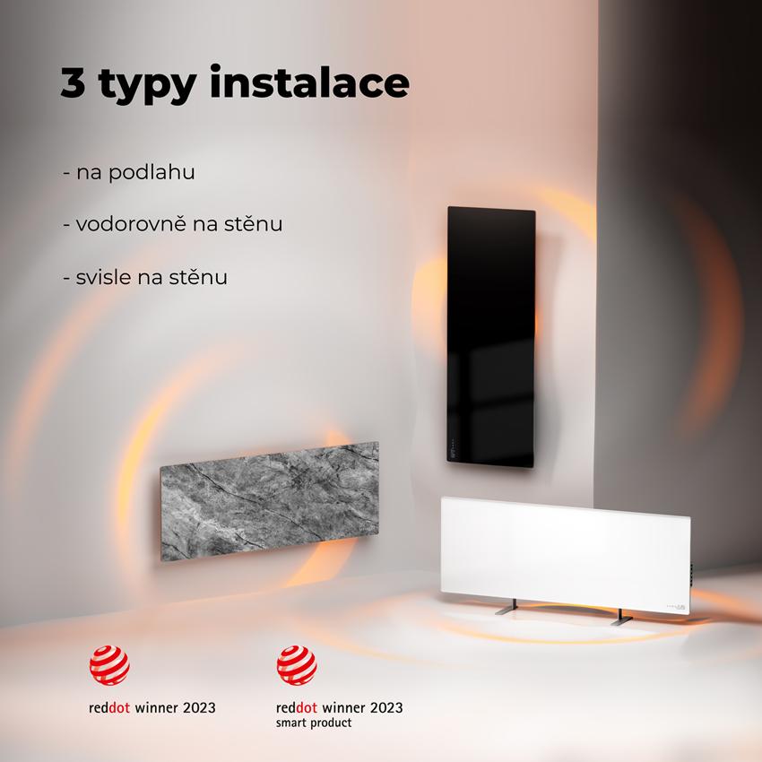 AENO GH6s Chytré Topení, infrared + konvekce, tvrzené sklo,LED displej, 700W, Antique marble - LIMITOVANÁ EDICE