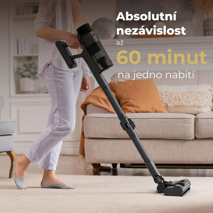 AENO Tyčový vysavač SC2 - 60min, 28Kpa, 530W, 800ml koš, 2500mAh, 29.6V, Auttomatická nastavení sání, Cyklón filtrace