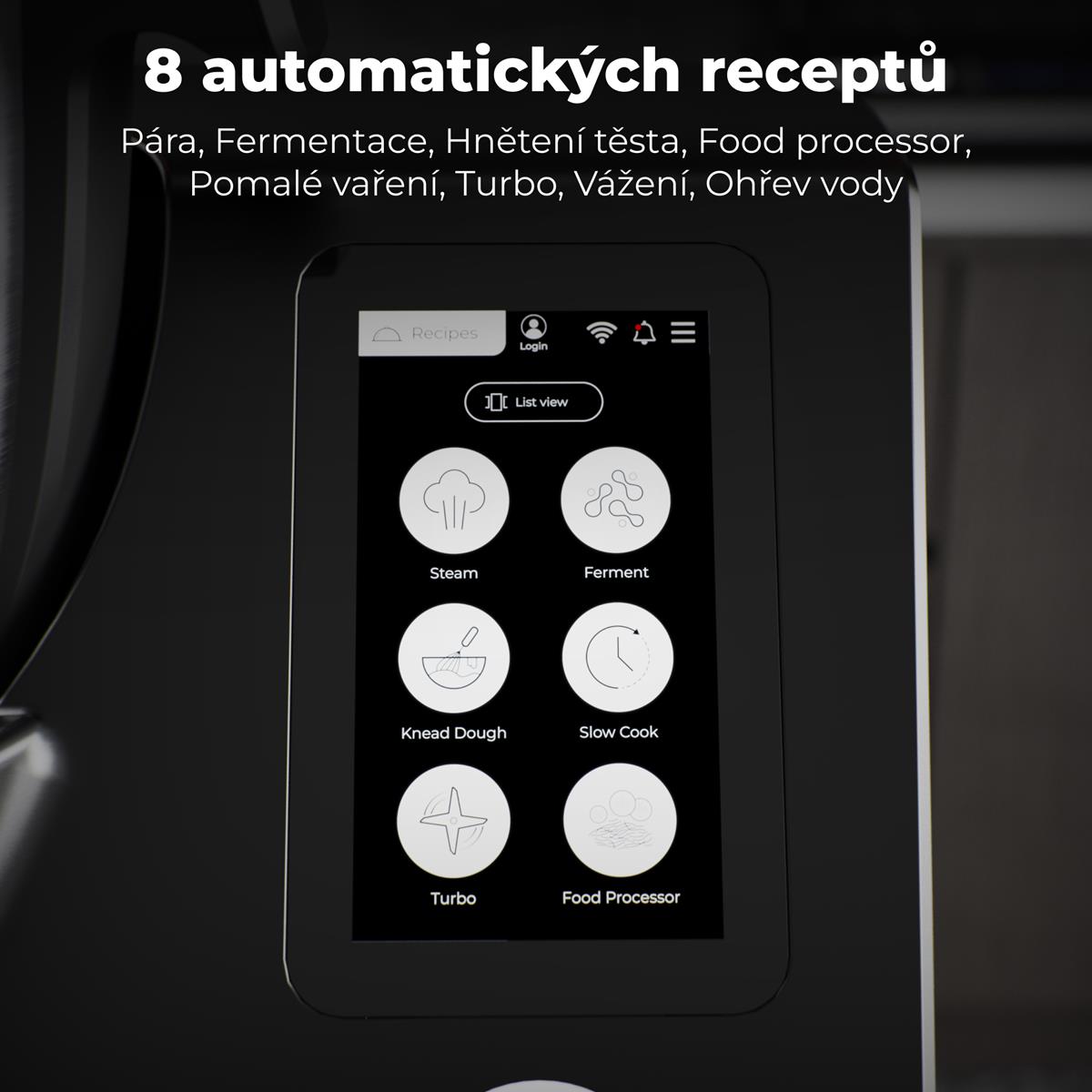 AENO Varný robot CR1S, 1000W ohřev + 600W motor, 20 funkcí, vaření 37-120°C,5kg váha, 3,5L nerez mísa