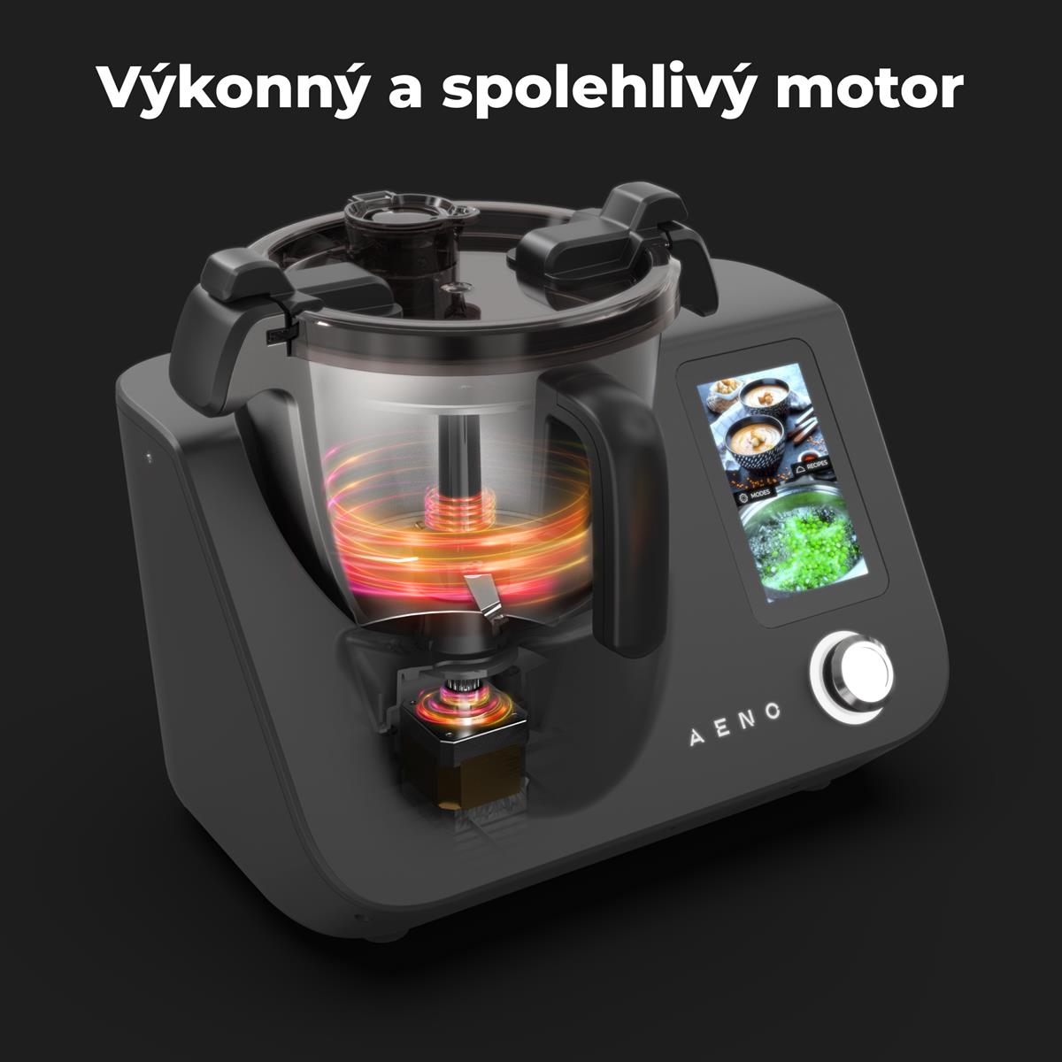 AENO Varný robot CR1S, 1000W ohřev + 600W motor, 20 funkcí, vaření 37-120°C,5kg váha, 3,5L nerez mísa