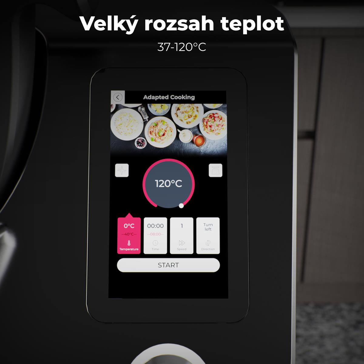 AENO Varný robot CR1S, 1000W ohřev + 600W motor, 20 funkcí, vaření 37-120°C,5kg váha, 3,5L nerez mísa