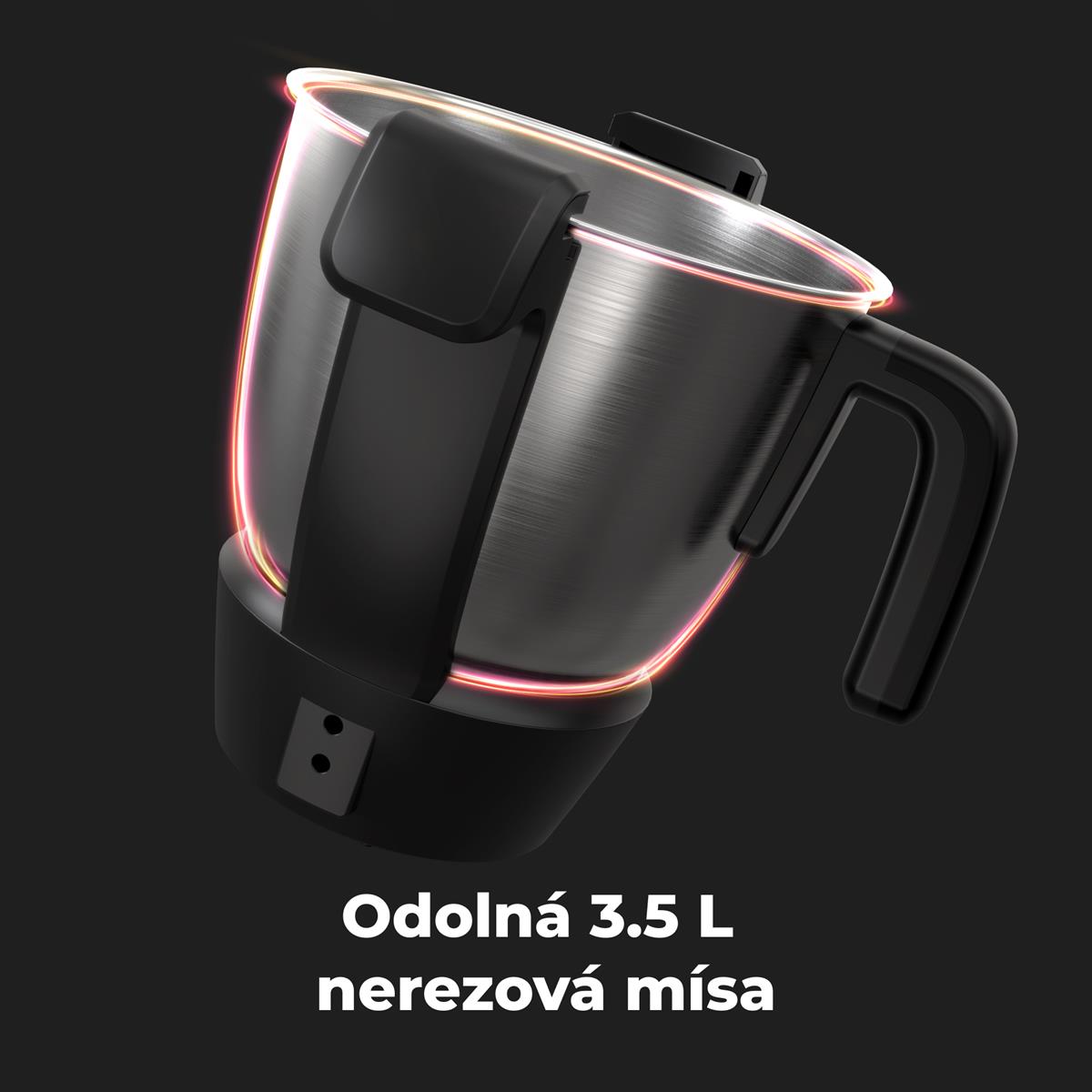 AENO Varný robot CR1S, 1000W ohřev + 600W motor, 20 funkcí, vaření 37-120°C,5kg váha, 3,5L nerez mísa