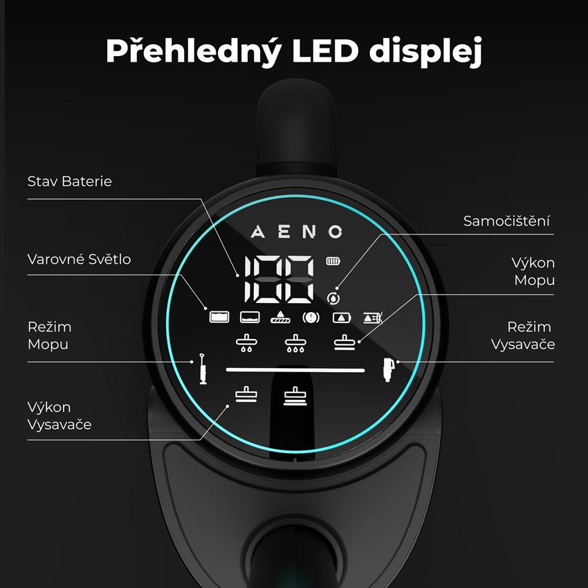 AENO Víceúčelový vysavač TC1 - 45min, 650ml nádrž, 4000mAh, 21.6V, sání 14kPa