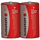 AgfaPhoto zinková baterie 1.5V, R20/D, shrink 2ks