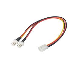 Akyga adaptér 3-pin/2 x 3-pin/15cm