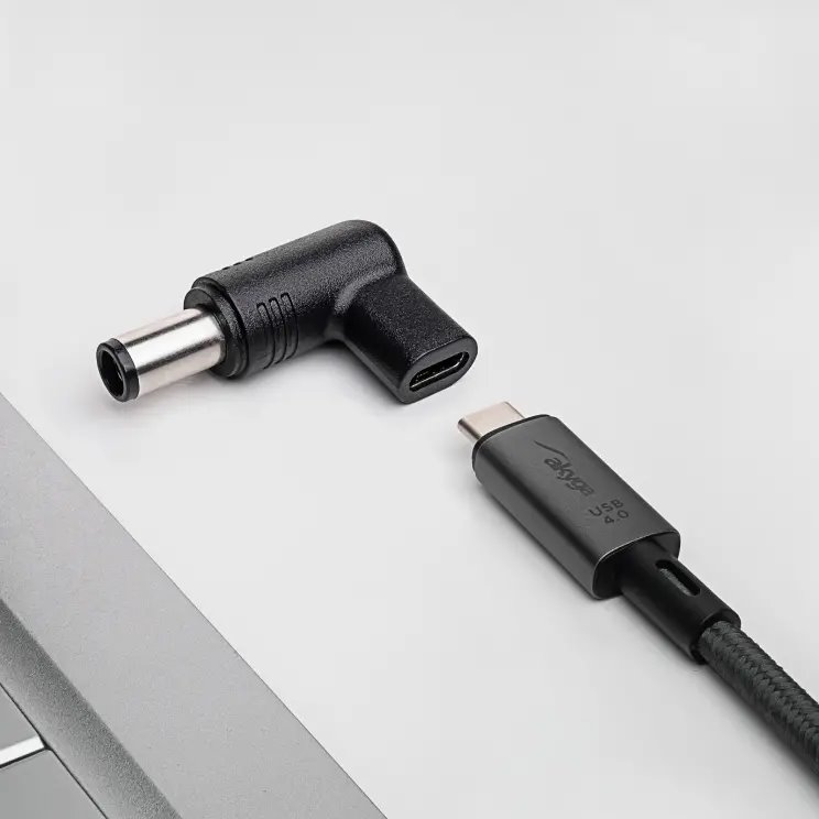 Akyga adaptér pro notebooky USB-C / 4.5 x 3.0 mm + pin HP