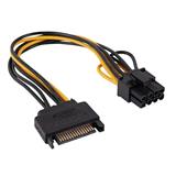Akyga Adaptér SATA/PCI-Express 6+2-pin, 20cm