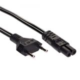 Akyga Kabel napájecí 250V/2.5A, IEC C7/CEE 7/16 (EU plug), CAA, černá, 1,5m