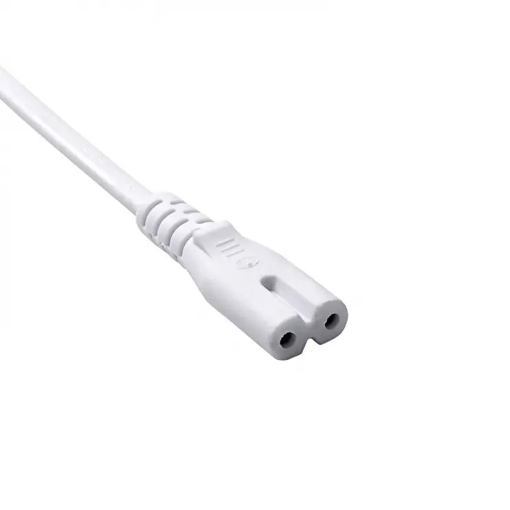 Akyga napájecí kabel 3m/250V/CEE 7/16 na IEC C7/2x0.5mmm2 - bílá